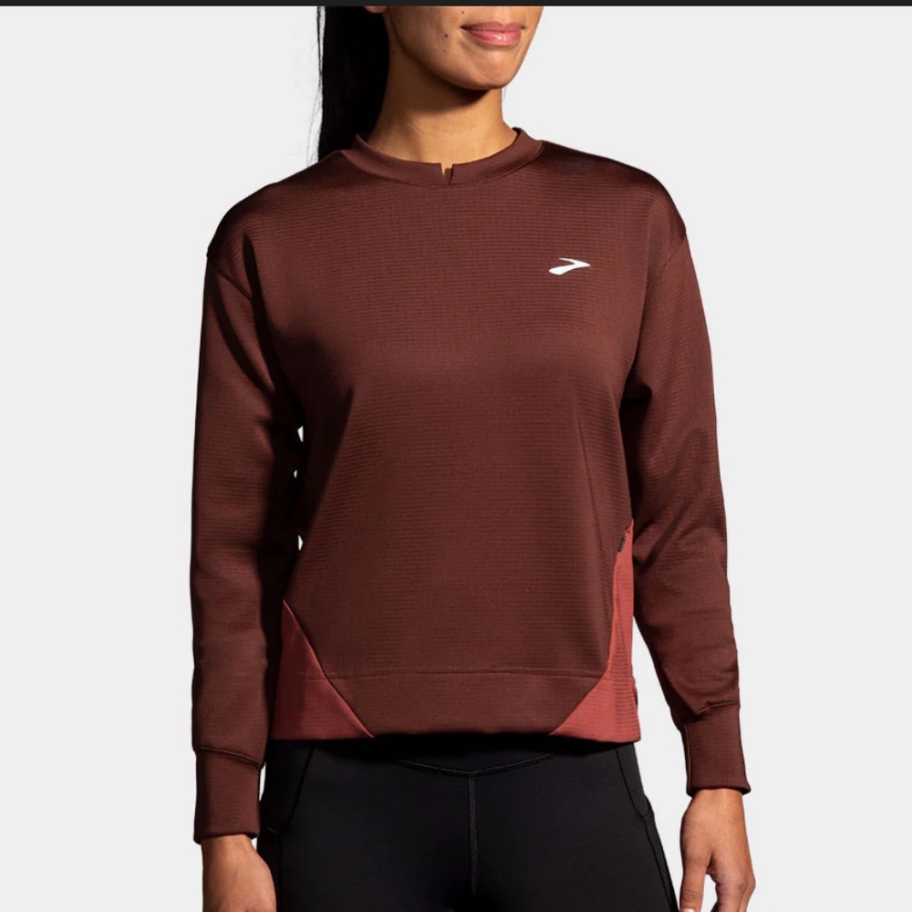 Brooks Dark Red Run Within Sweatshirt